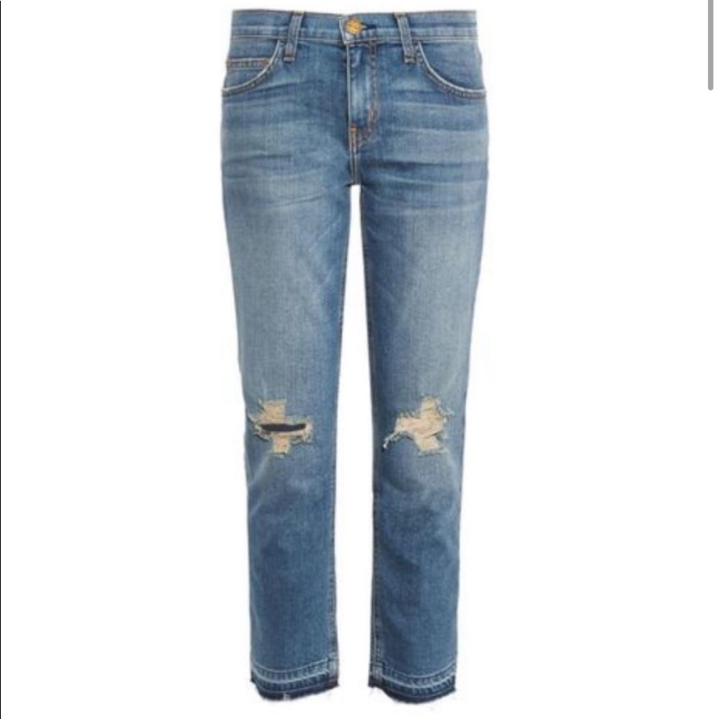 Current Elliott Cropped Straight Leg Jeans
